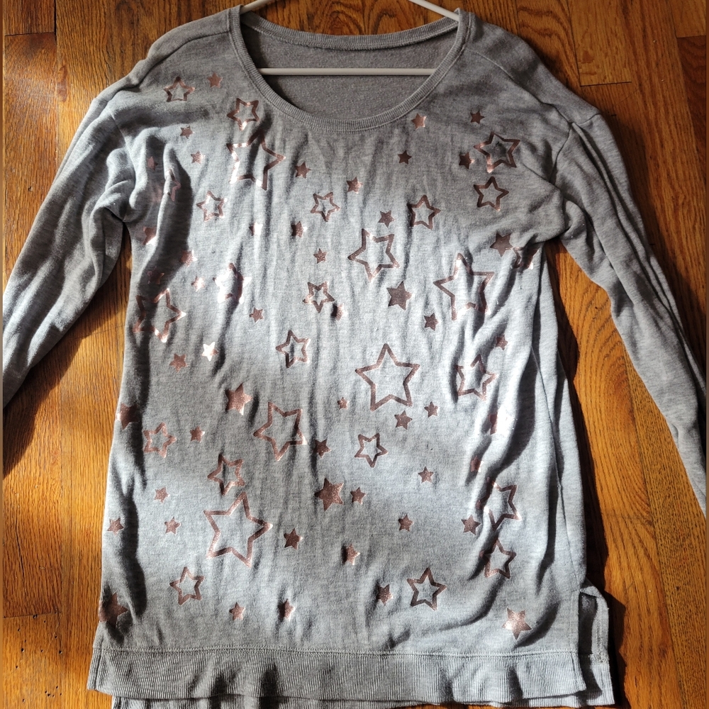 Gray/Pink Star Long Sleeve